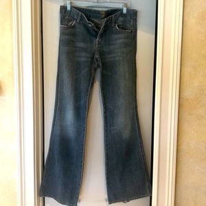 7 for All Mankind Distressed Blue Jeans Sz 30
